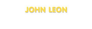 Der Vorname John Leon